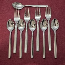 WMF London 4 Kuchengabeln 15,7 cm 6 Kaffeelöffel 13,2 cm Note 3