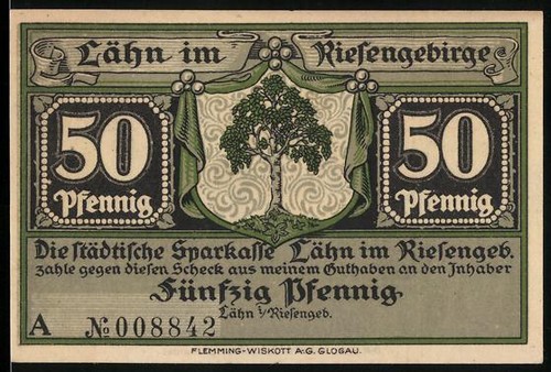 Notgeld lähn - notgeld, im