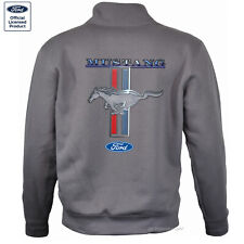 Ford Mustang Sweat Jacke licensed US-Car Design Logo *0167 grau