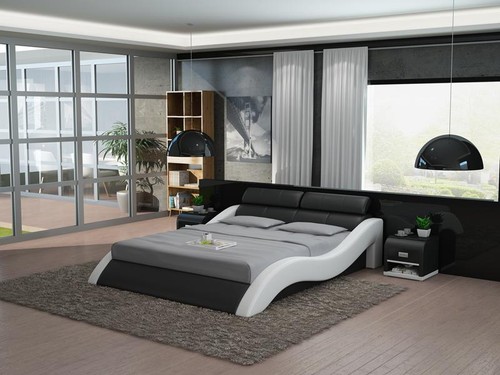 Leder bett design polster - bett,
