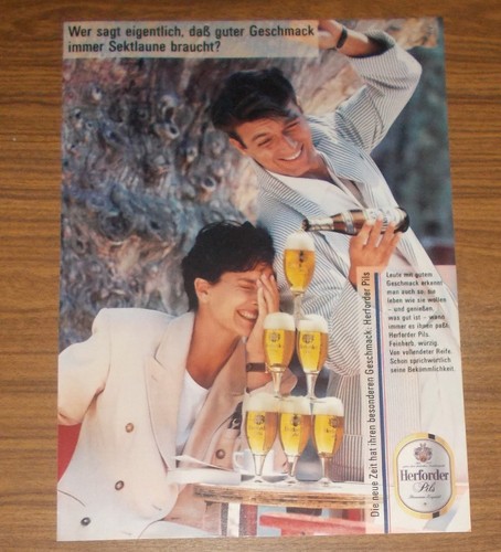 Seltene werbung herforder pils - werbung,
