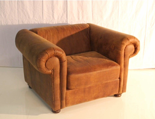 Leder polstersessel braun - polstersessel,