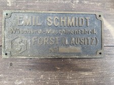 Metallschild Emil Schmidt