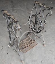 tisch fuss näh maschine guss eisen metall schnörkel gestell alt top vintage deko