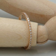 Ring Damen Gold Memoire mit 0,28ct G-vs Brillant in 585/14K Rosegold - Gr. 53