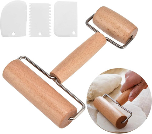 Holz teigroller set für - holz-teigroller,