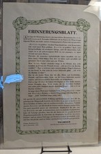 Erinnerungsblatt / 1916 WWI