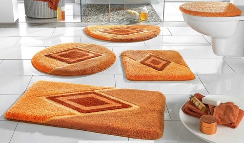 Badematte terra orange gelb - badematte, terra-orange-gelb