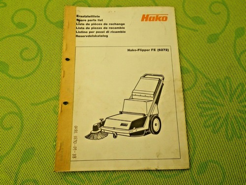 Ersatzteilliste hako flipper - ersatzteilliste, hako-flipper