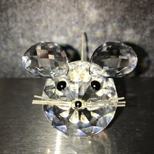 Swarovski große  Maus mit Metall Schwanz und Bart  -  ohne OVP