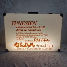 KaDeWe Berlin Reisebüro Leuchtreklame Koffer - Vintage 1988 - Reklame Werbung