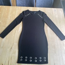 Amisu Kleid, Gr. 36, schwarz, Länge 87 cm, enganliegend