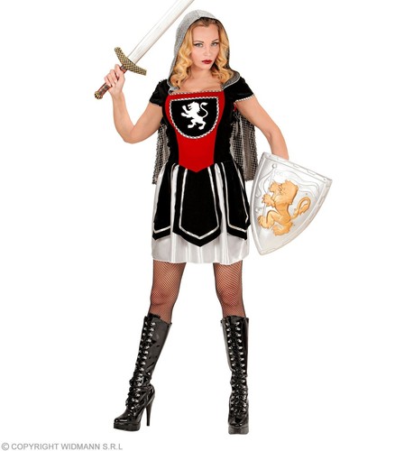 Minikleid ritterin schwarz rot - ritterin,