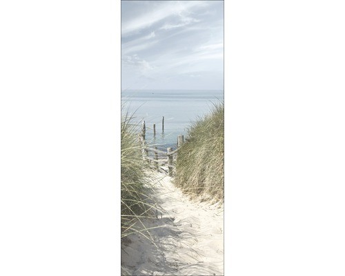 Glasbild strandspaziergang - glasbild,
