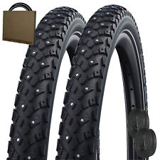 2x Schwalbe Winter Fahrrad Reifen Mantel HS396 16-28 Spikes Reflex m/o Schläuche