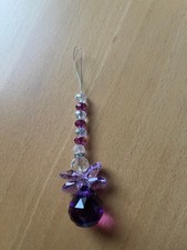 Weihnachsengel Schutzengel Kristallengel in lila Engel aus Kristallperlen