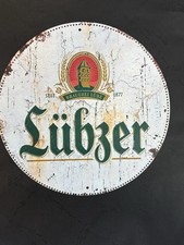 Lübzer pils blechschild rund - blechschild,