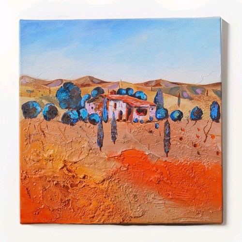 Toscana landhaus leinwandbild - toscana,