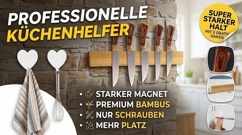 Messerleiste magnetisch bambus - messerleiste,