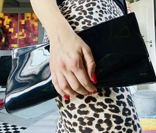 Schwarze Christian Louboutin Lackleder Clutsch - wie neu - 