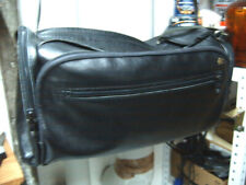 Fototasche aus Leder von Haso mit verstellbarem Tragegurt, schwarz