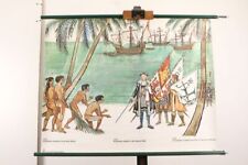 Schulwandkarte Kolumbus landet in der Neuen Welt Ernst Klett Verlag Stuttgart