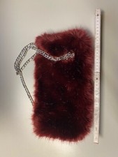 Orig. PINKO Kunstpelz Tasche Clutsch PARIS 1 BUSTA Bag bordeaux