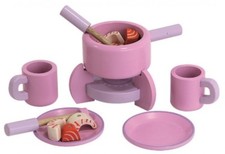 Kinder Küchenspielzeug Kochgeschirr Küche Zubehör Fondue Set Holz Spielküche  