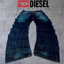 Vintage Diesel Jeans Herren Blau W30 L31 Denim Print Top Zustand