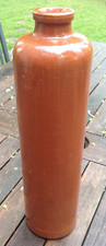Steingutflasche Ton glasiert 27x7cm Schinkenhäger 0,7l Deko Vintage Basteln