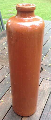 Steingutflasche ton glasiert - steingutflasche,