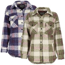 Baumfuchs Damen Overshirt mit Karomuster - Hemd-Jacke mit Taffeta-Futter