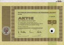 Eichbaum Brauerei Eiche 1974 WORMS Mannheim Wohlgelegen 50 DM Baden Württemberg