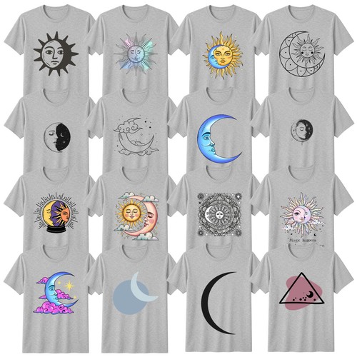 Boho sun and moon shirt - and, t-shirt
