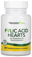 Natures Plus Folic Acid Hearts- 90 Tabletten (382,96 EUR/kg)