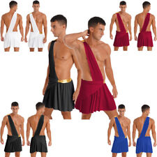 DE Herren Griechischer Gott Kostüm Römisch Kilt Rock Krieger Gladiator Kostüm