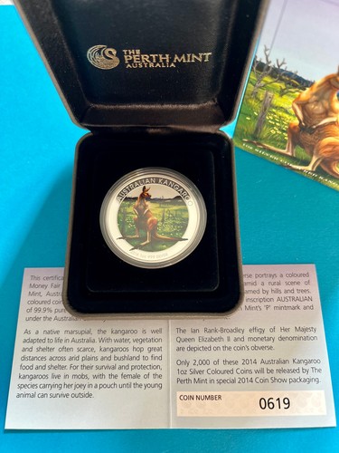 1oz australien känguru 2014 - känguru,