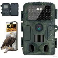 60MP 4K Wildkamera WLAN Bluetooth Jagdkamera Nachtsicht mit per Smartphone App