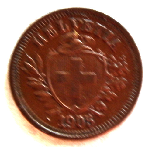 Schweiz rappen km 1905 - 1-,