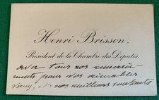 VISITENKARTE HENRI BRISSON
