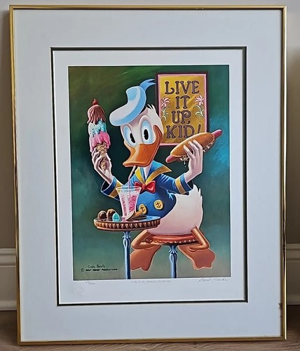 Disney carl barks signed - disney, le