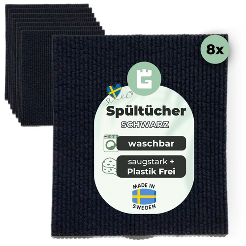 Spültücher schwarz grau - spültücher,