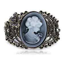 Armband GEMME Kamee Cameo gothic Armreif Armspange Kameo Strass Blume