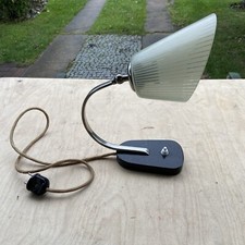 Alte Tischleuchte Marmor Glas Schreibtisch 50er Jahre Retro Leuchte Vintage 