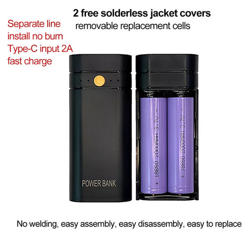 Power bank gehäuse 18650 - gehäuse, 2*18650