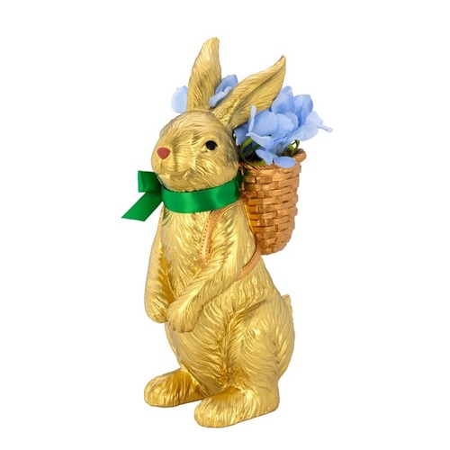 Osterhasen gold hoch mit - gold,