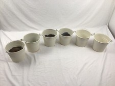 6 Zinkeimer Zink Eimer Pflanztopf Blecheimer  Dekoration H: 14,5 / D: 16,5  #01