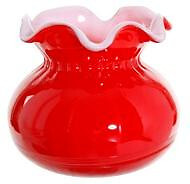 Overbeck and Friends Vase Rosalie Flower opal red