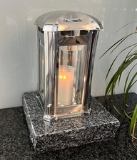 Edelstahl Grablaterne Vase