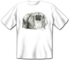 Pekinese Motiv T-Shirt - Hunderassen Pekinese / Pekingese Zeichnung Hundeshirt